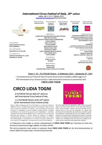 CIRCO LIDIA TOGNI è PLATINUM PARTNER della 25^ edizione dell’International Circus Festival of Italy – foto 2