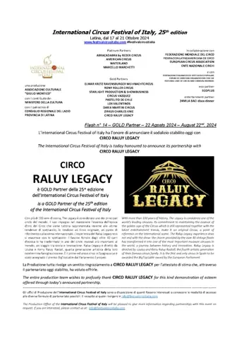 CIRCO RALUY LEGACY è GOLD PARTNER della 25^ edizione dell’International Circus Festival of Italy – foto 4
