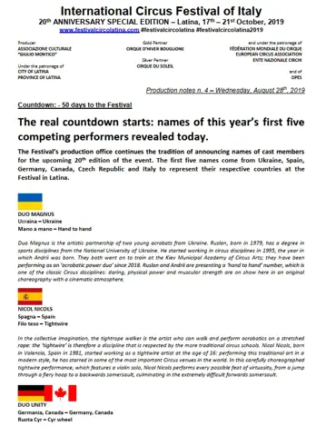 Production notes n. 4